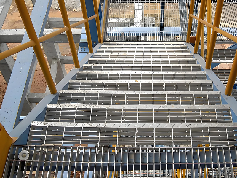 Aplicación de huella y contrahuella de escalera