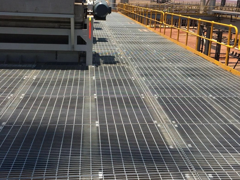 plataforma de rejilla de acero